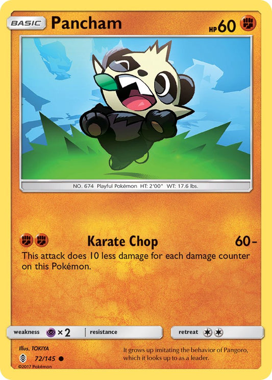 (072/145) Pokemon TCG Guardians Rising Single: Pancham   Common
