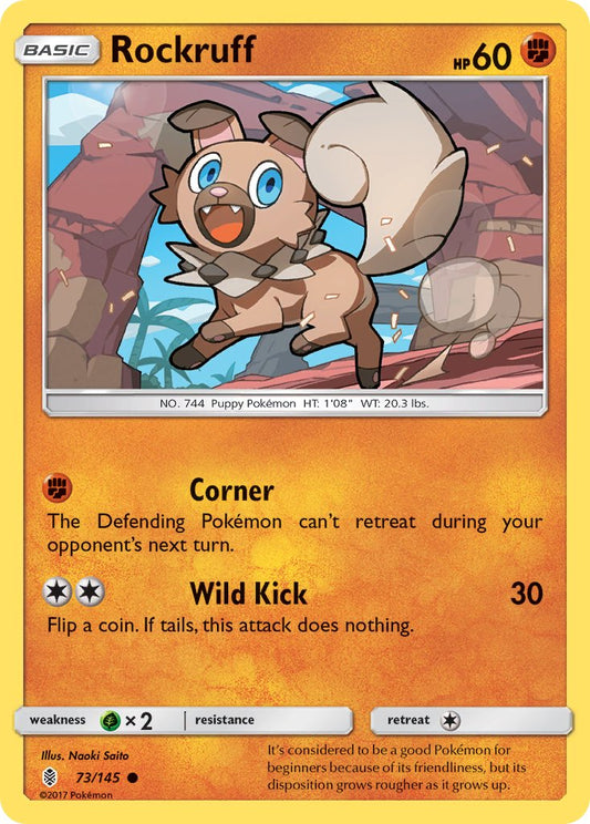 (073/145) Pokemon TCG Guardians Rising Single: Rockruff   Common