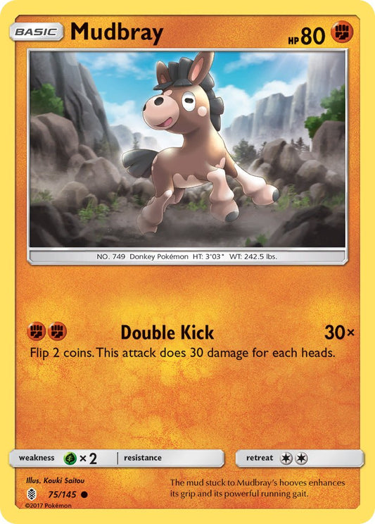 (075/145) Pokemon TCG Guardians Rising Single: Mudbray   Common
