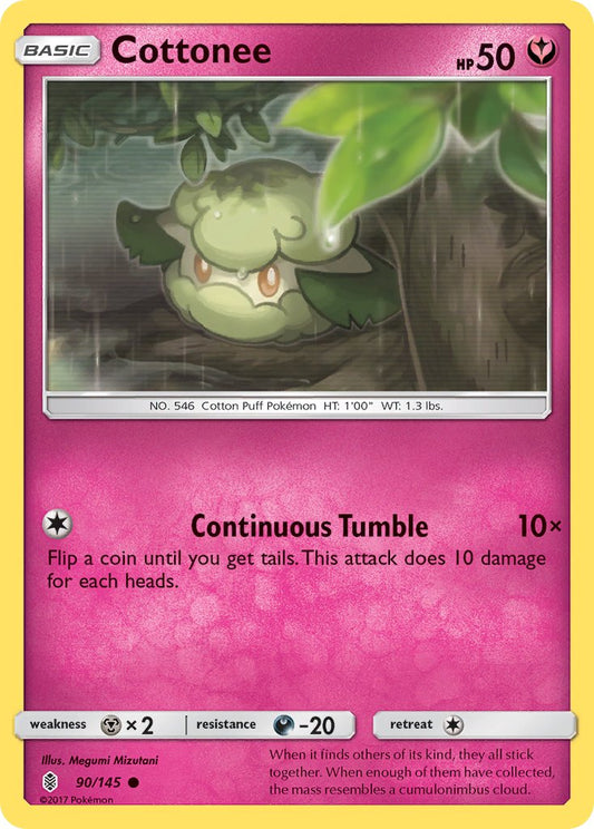 (090/145) Pokemon TCG Guardians Rising Single: Cottonee  Reverse Holo Common