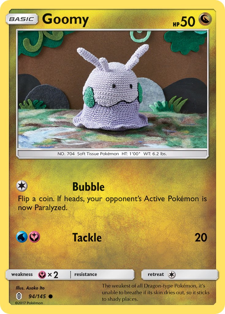 (094/145) Pokemon TCG Guardians Rising Single: Goomy  Reverse Holo Common