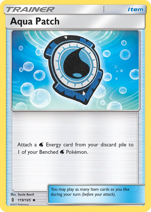 (119/145) Pokemon TCG Guardians Rising Single: Aqua Patch  Uncommon