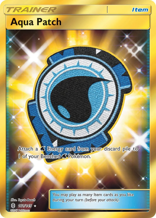 (161/145) Pokemon TCG Guardians Rising Single: Aqua Patch  Secret Rare