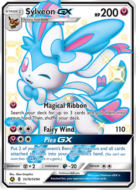 (SV076/SV094) Pokemon TCG Hidden Fates Single: Sylveon GX   Shiny Ultra Rare