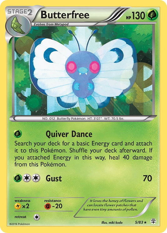 (005/83) Pokemon TCG Generations Single: Butterfree  Reverse Holo Holo Rare