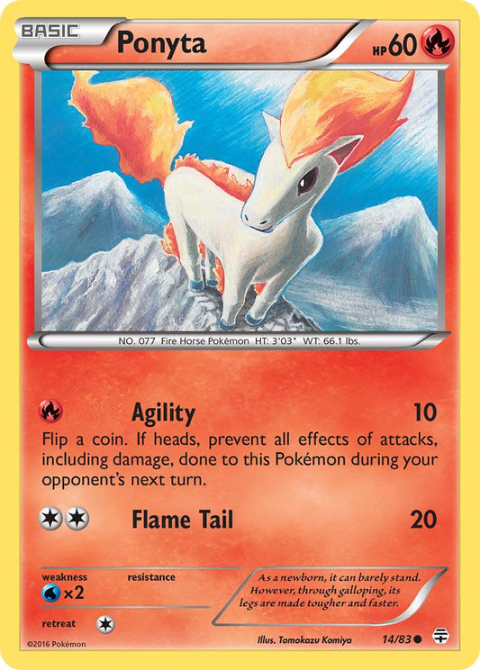 (014/83) Pokemon TCG Generations Single: Ponyta  Reverse Holo Common