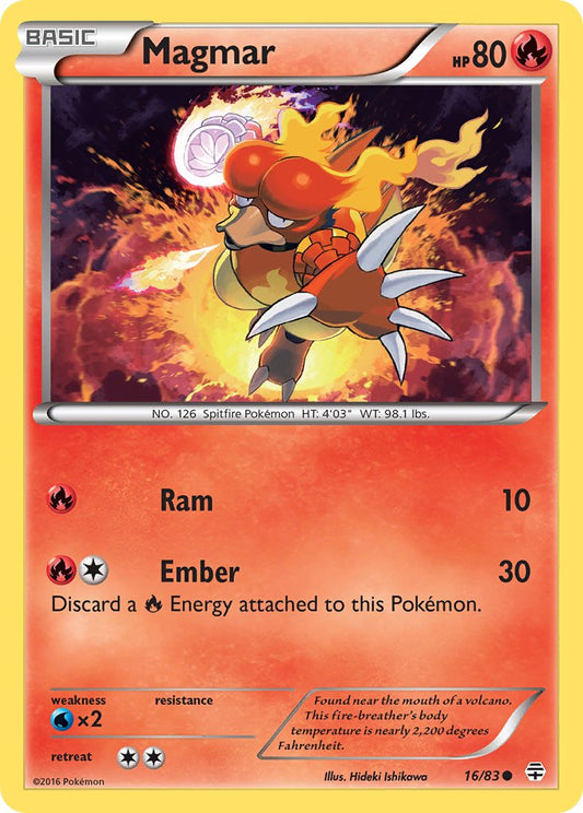 (016/83) Pokemon TCG Generations Single: Magmar   Common