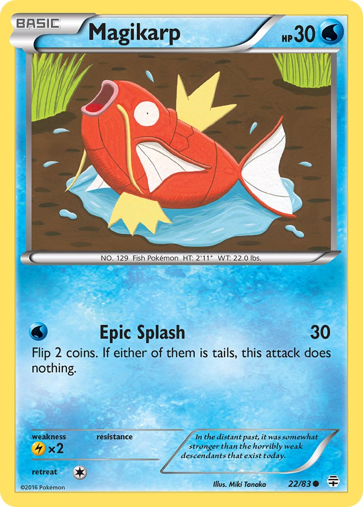 (022/83) Pokemon TCG Generations Single: Magikarp   Common