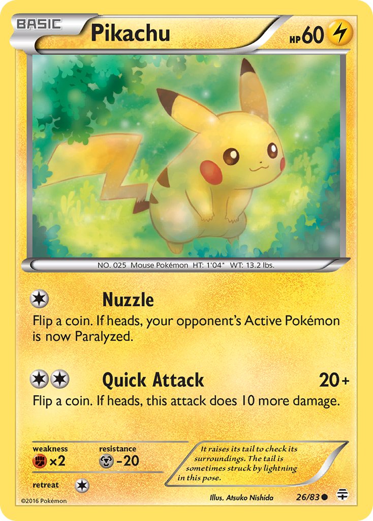 (026/83) Pokemon TCG Generations Single: Pikachu  Reverse Holo Common