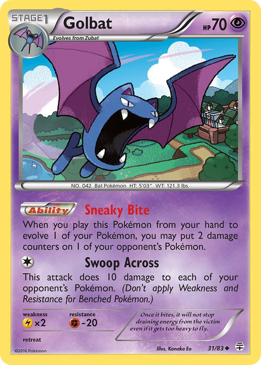 (031/83) Pokemon TCG Generations Single: Golbat  Reverse Holo Uncommon