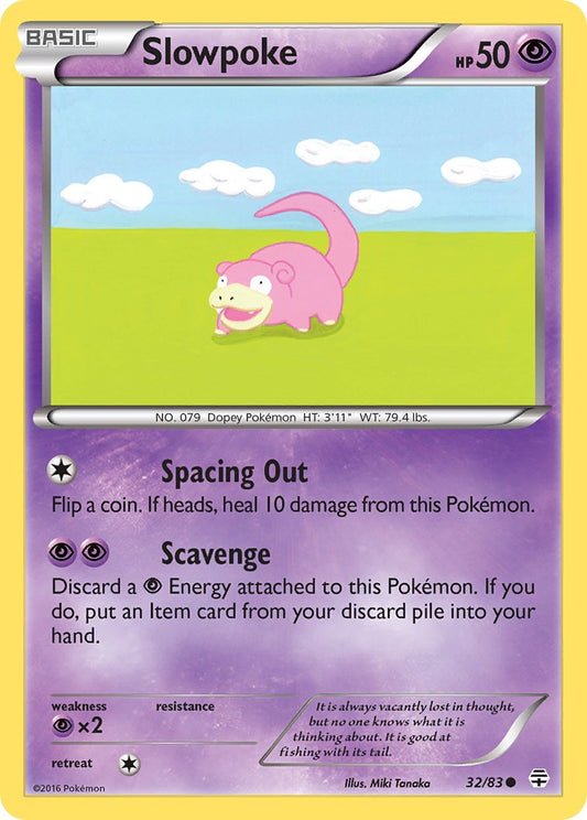 (032/83) Pokemon TCG Generations Single: Slowpoke  Reverse Holo Common