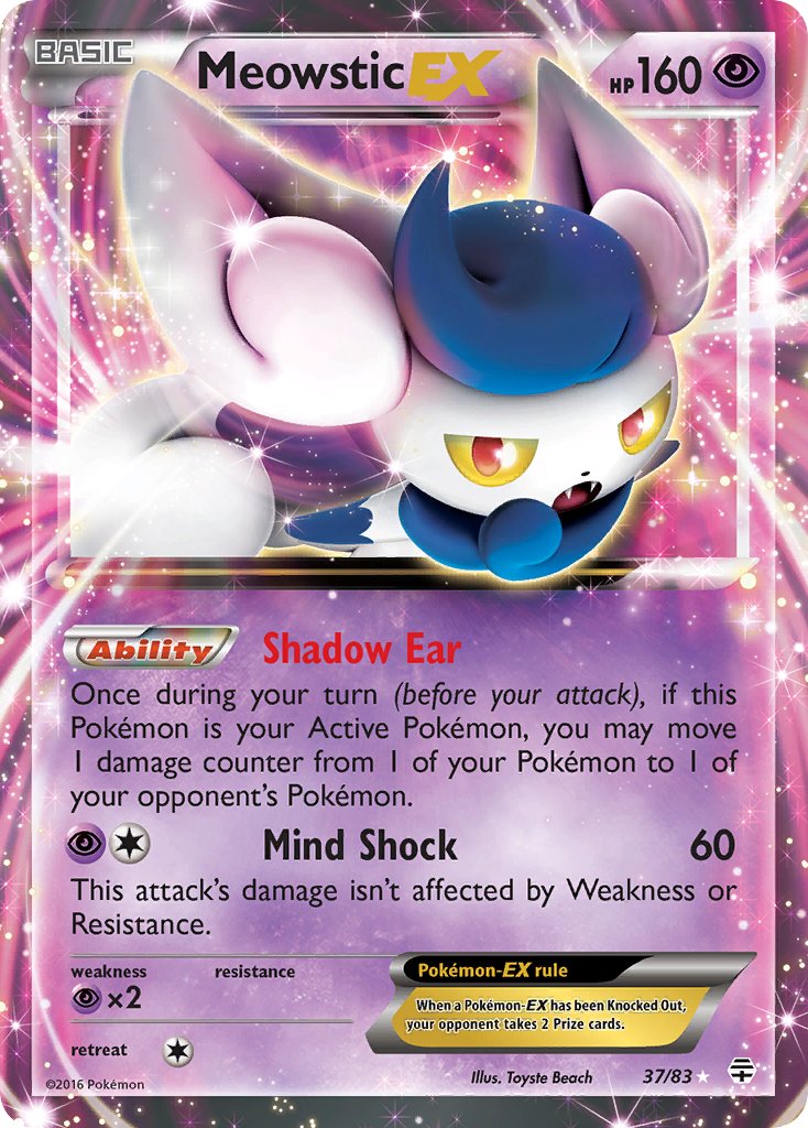 (037/83) Pokemon TCG Generations Single: Meowstic EX   Ultra Rare