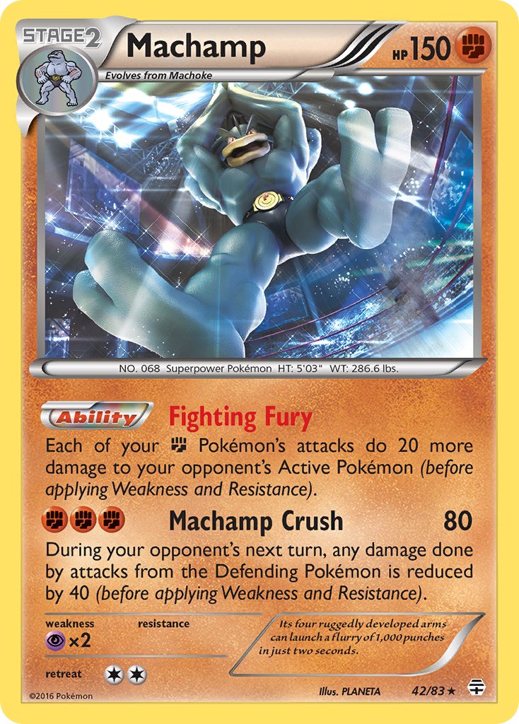 (042/83) Pokemon TCG Generations Single: Machamp  Reverse Holo Holo Rare