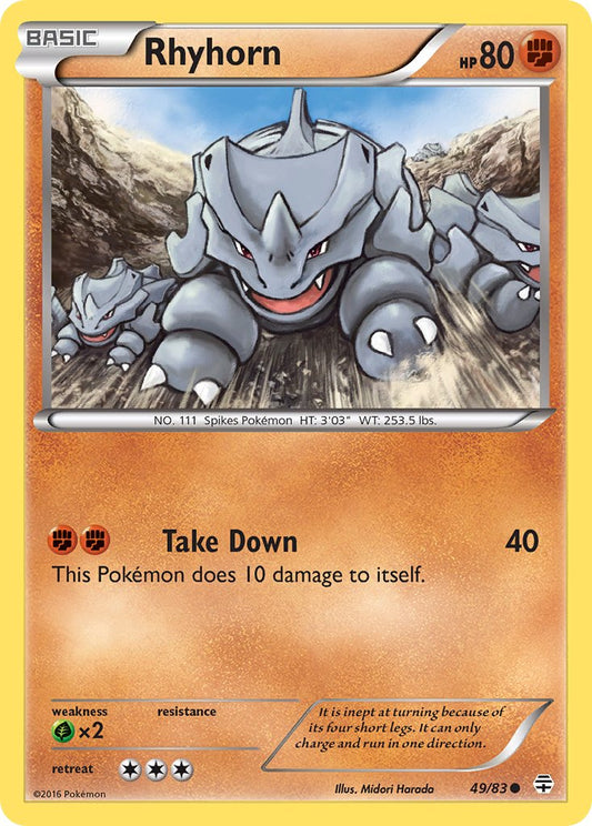 (049/83) Pokemon TCG Generations Single: Rhyhorn   Common