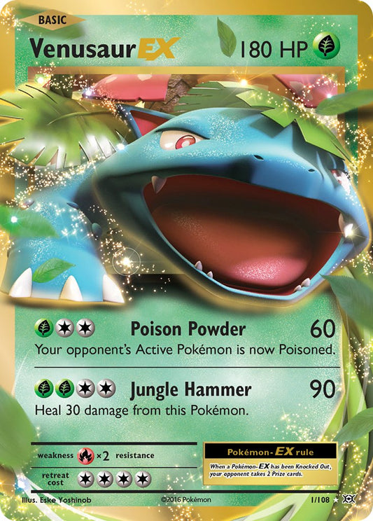 (001/108) Pokemon TCG Evolutions Single: Venusaur EX   Ultra Rare