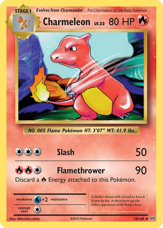 (010/108) Pokemon TCG Evolutions Single: Charmeleon   Uncommon