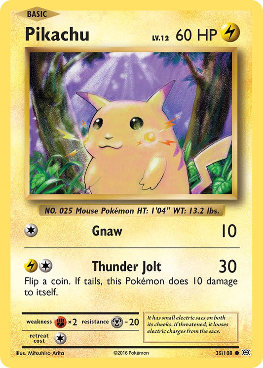 (035/108) Pokemon TCG Evolutions Single: Pikachu   Common