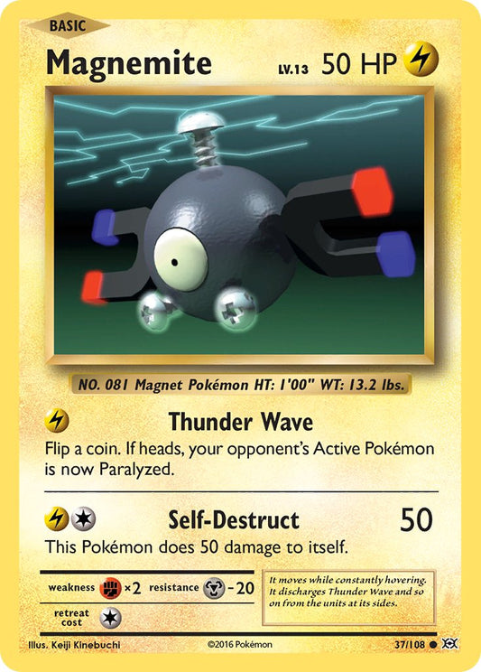 (037/108) Pokemon TCG Evolutions Single: Magnemite  Reverse Holo Common