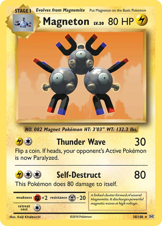 (038/108) Pokemon TCG Evolutions Single: Magneton  Reverse Holo Holo Rare