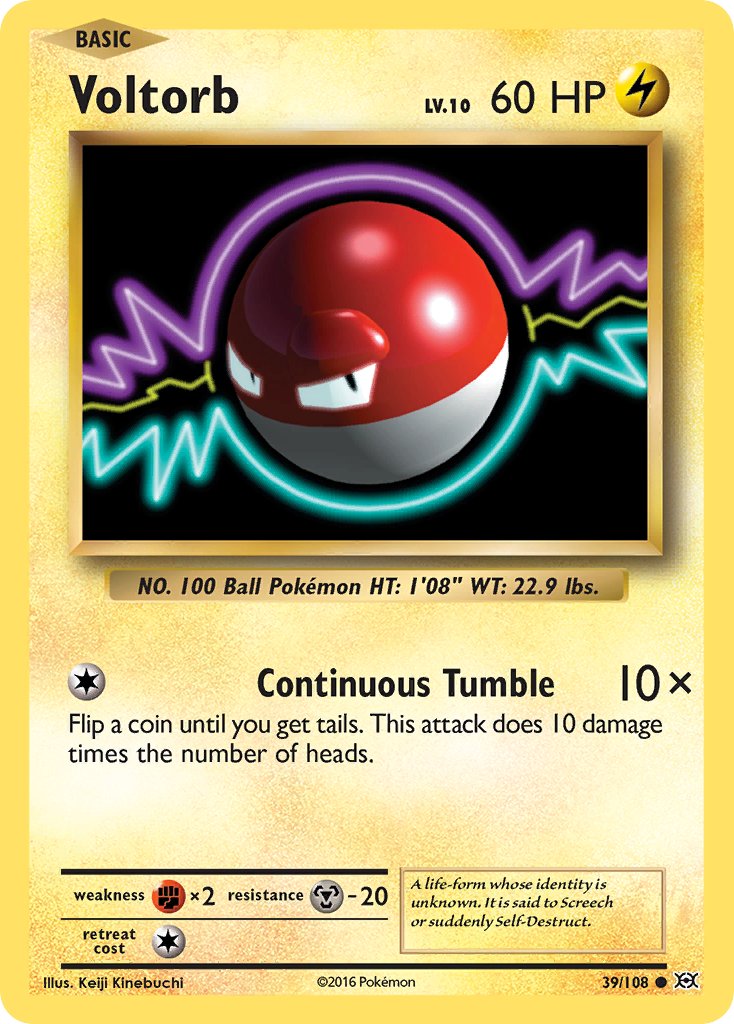 (039/108) Pokemon TCG Evolutions Single: Voltorb   Common
