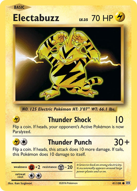 (041/108) Pokemon TCG Evolutions Single: Electabuzz   Common