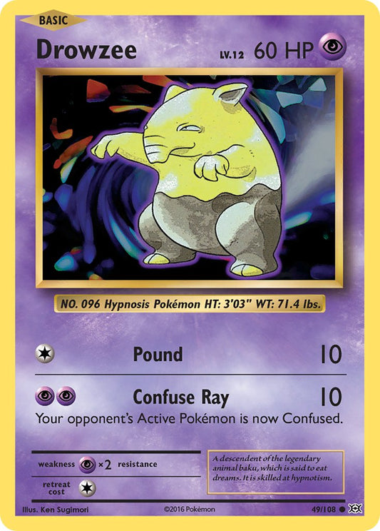 (049/108) Pokemon TCG Evolutions Single: Drowzee   Common