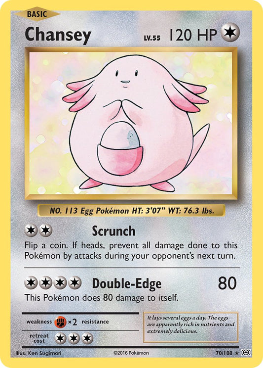 (070/108) Pokemon TCG Evolutions Single: Chansey  Reverse Holo Holo Rare