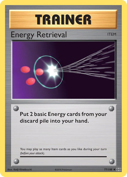 (077/108) Pokemon TCG Evolutions Single: Energy Retrieval Reverse Holo Uncommon