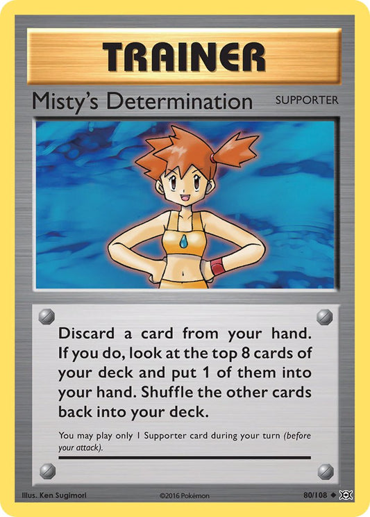 (080/108) Pokemon TCG Evolutions Single: Misty's Determination  Uncommon