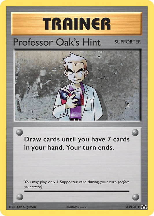 (084/108) Pokemon TCG Evolutions Single: Professor Oak's Hint  Uncommon