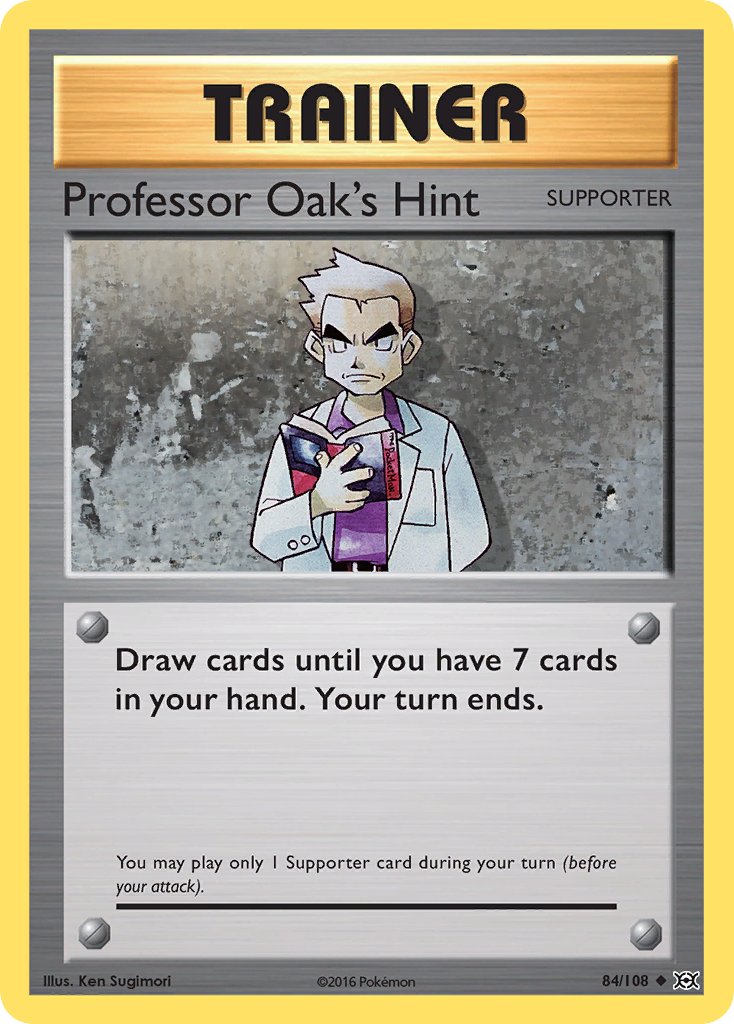(084/108) Pokemon TCG Evolutions Single: Professor Oak's Hint Reverse Holo Uncommon