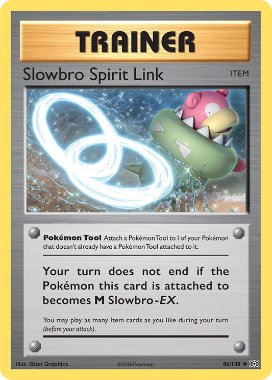 (086/108) Pokemon TCG Evolutions Single: Slowbro Spirit Link  Uncommon