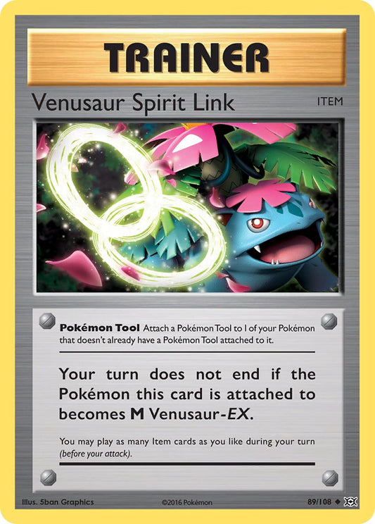 (089/108) Pokemon TCG Evolutions Single: Venusaur Spirit Link Reverse Holo Uncommon