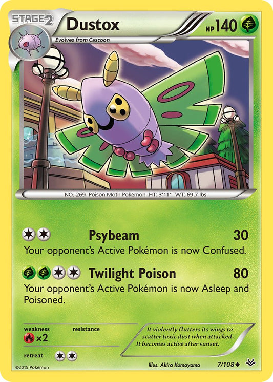 (007/108) Pokemon TCG Roaring Skies Single: Dustox   Uncommon