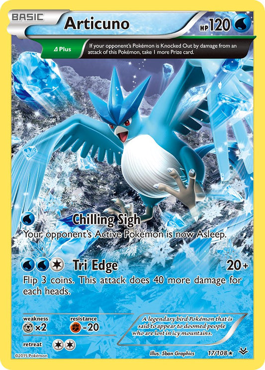 (017/108) Pokemon TCG Roaring Skies Single: Articuno   Rare
