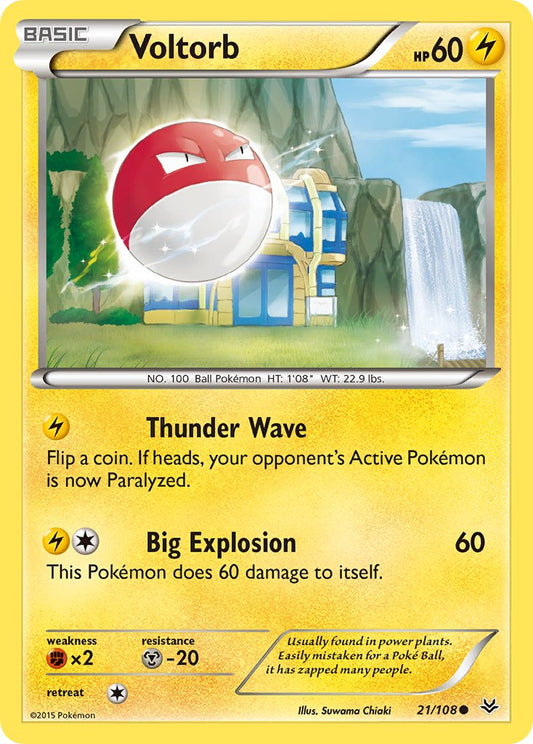 (021/108) Pokemon TCG Roaring Skies Single: Voltorb   Common