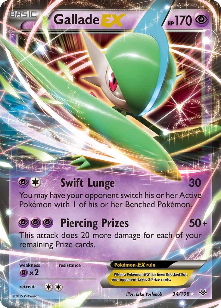 (034/108) Pokemon TCG Roaring Skies Single: Gallade EX   Ultra Rare