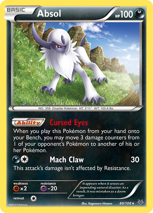 (040/108) Pokemon TCG Roaring Skies Single: Absol   Holo Rare