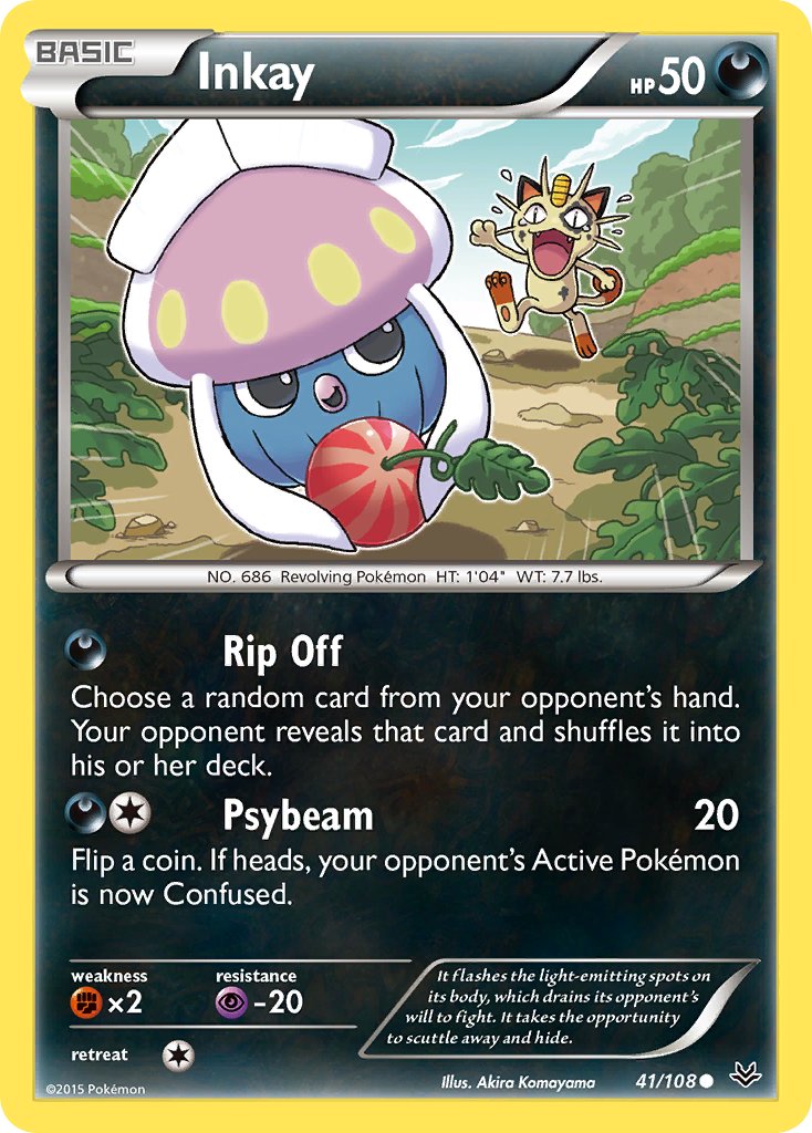 (041/108) Pokemon TCG Roaring Skies Single: Inkay   Common