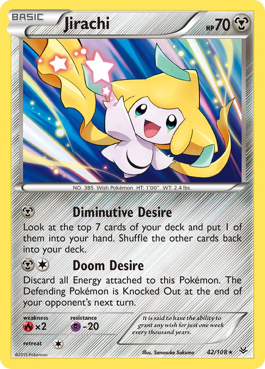 (042/108) Pokemon TCG Roaring Skies Single: Jirachi   Holo Rare