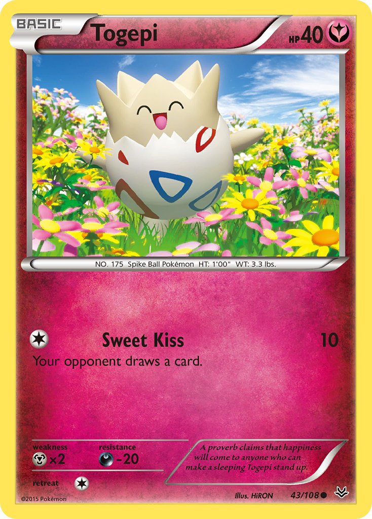 (043/108) Pokemon TCG Roaring Skies Single: Togepi  Reverse Holo Common