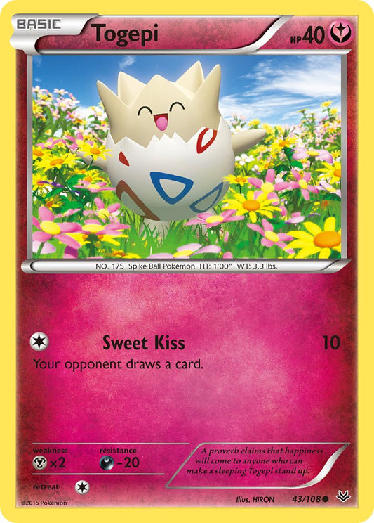 (043/108) Pokemon TCG Roaring Skies Single: Togepi  Reverse Holo Common