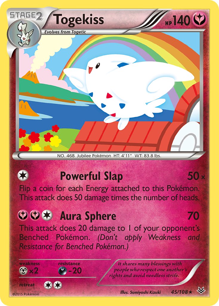 (045/108) Pokemon TCG Roaring Skies Single: Togekiss   Rare