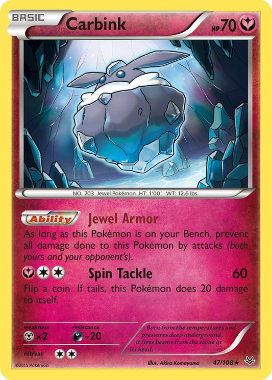 (047/108) Pokemon TCG Roaring Skies Single: Carbink   Rare