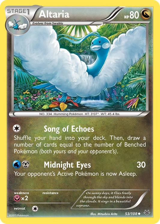 (053/108) Pokemon TCG Roaring Skies Single: Altaria  Reverse Holo Uncommon