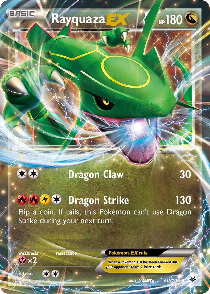 (060/108) Pokemon TCG Roaring Skies Single: Rayquaza EX   Ultra Rare