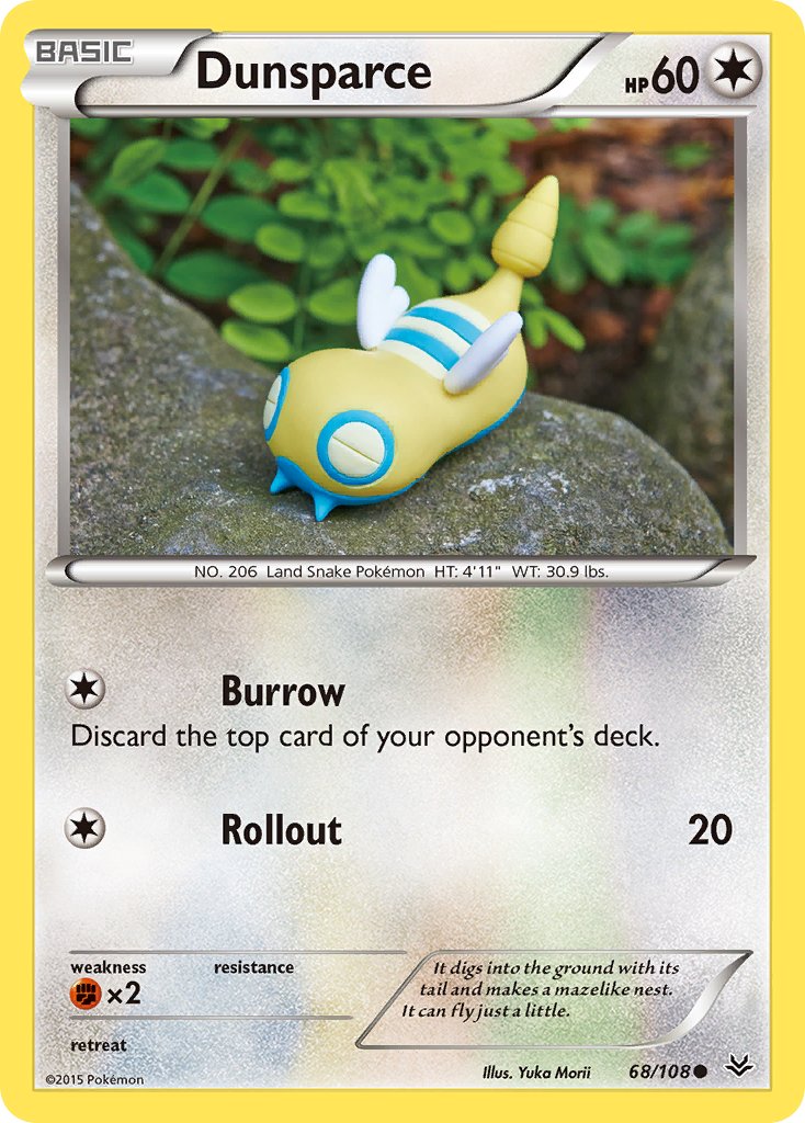 (068/108) Pokemon TCG Roaring Skies Single: Dunsparce  Reverse Holo Common