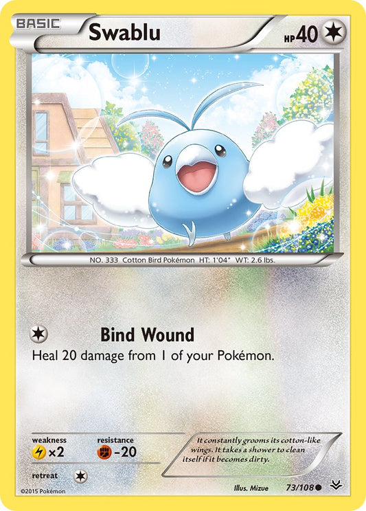 (073/108) Pokemon TCG Roaring Skies Single: Swablu   Common