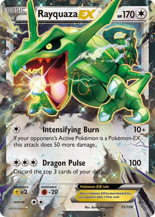 (075/108) Pokemon TCG Roaring Skies Single: Rayquaza EX   Ultra Rare