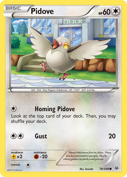 (078/108) Pokemon TCG Roaring Skies Single: Pidove  Reverse Holo Common